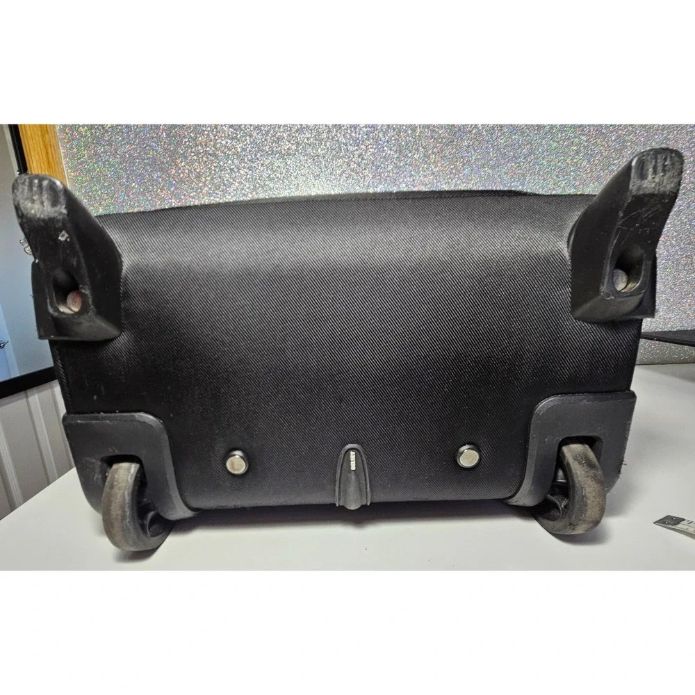 DELSEY Paris Underseat CarryOn Rolling Luggage Bag Black Ballistic Nylon 16x13x9